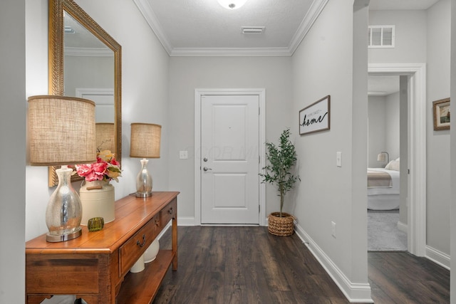 6678 Trinity Mist Way, Delaware, OH 43015 - doorway with wood finished floors, ornamental molding, and baseboards