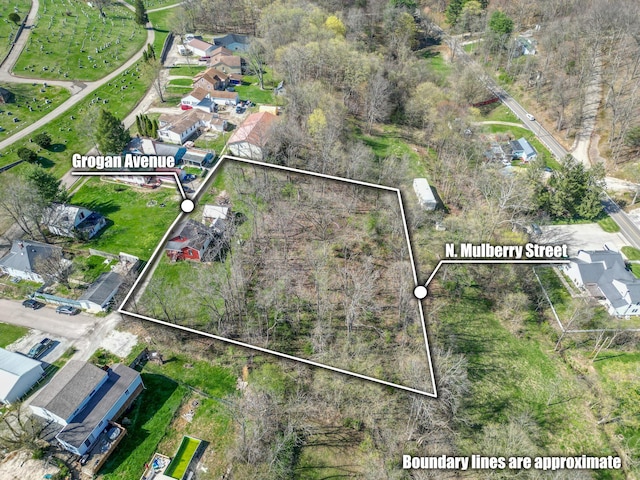view of property location with property boundaries highlighted