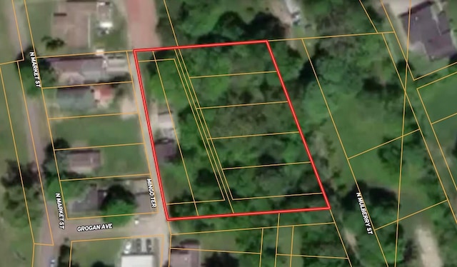 map / location featuring property parcel outlined