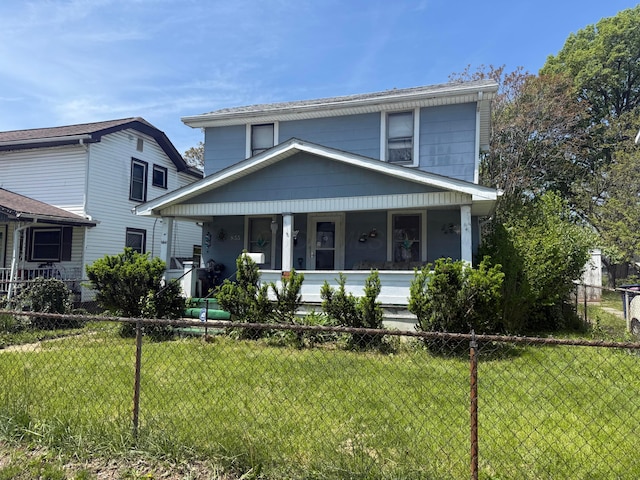traditional style home with covered porch