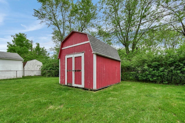 view of shed