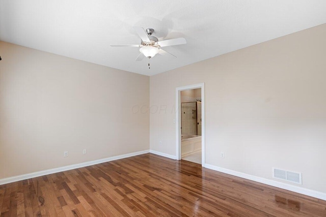 6575 Wensley Ct, Westerville, OH 43082 - unfurnished room with a ceiling fan, wood finished floors, and baseboards