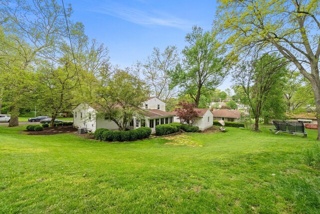 view of green lawn