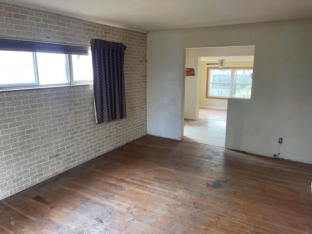 empty room with wood-type flooring