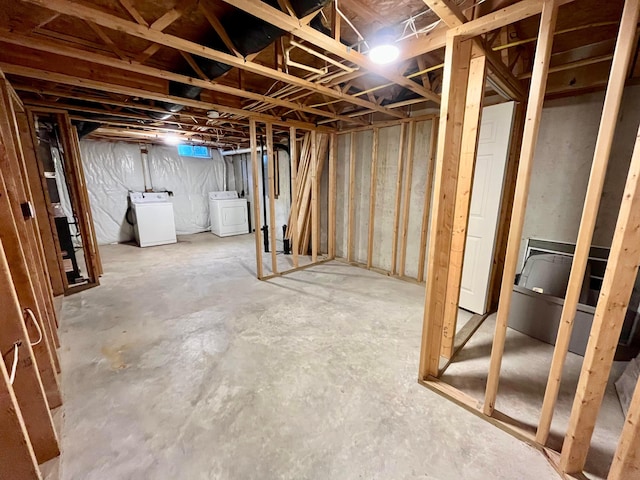 755 Parkbluff Way, Lewis Center, OH 43035 - unfinished below grade area with washing machine and dryer
