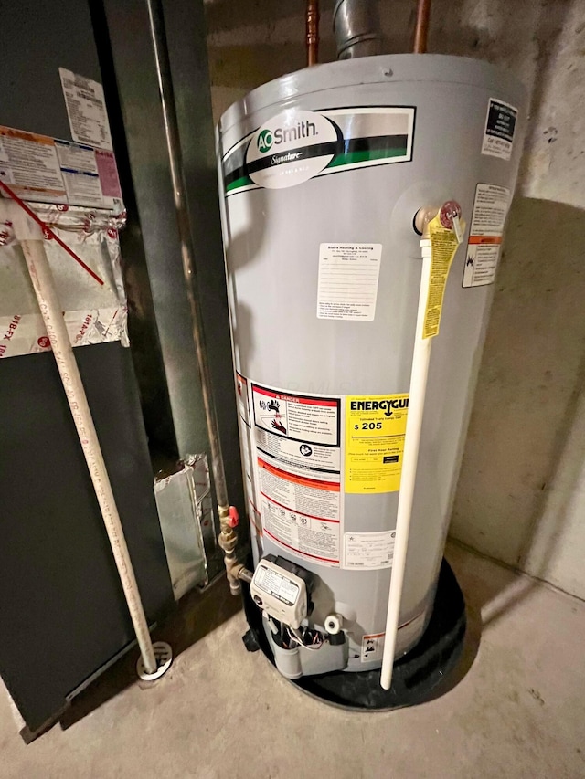 755 Parkbluff Way, Lewis Center, OH 43035 - utility room featuring water heater and heating unit