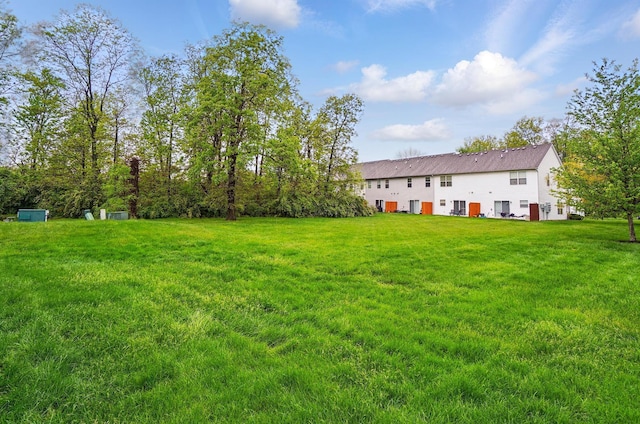view of grassy yard