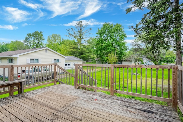 349 E Central Ave, Delaware, OH 43015 - wooden terrace with a yard