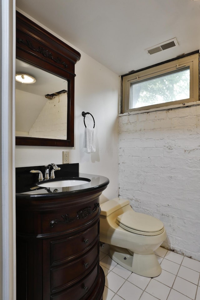 2663 Glen Echo Dr, Columbus, OH 43202 - half bath with vanity, tile patterned floors, and toilet