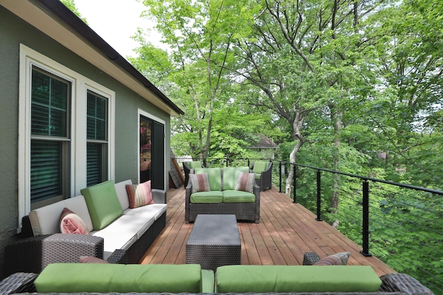 2663 Glen Echo Dr, Columbus, OH 43202 - wooden deck featuring an outdoor hangout area