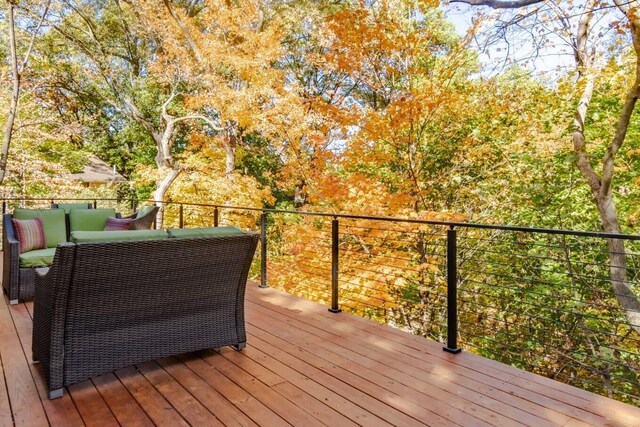 2663 Glen Echo Dr, Columbus, OH 43202 - wooden deck featuring an outdoor hangout area
