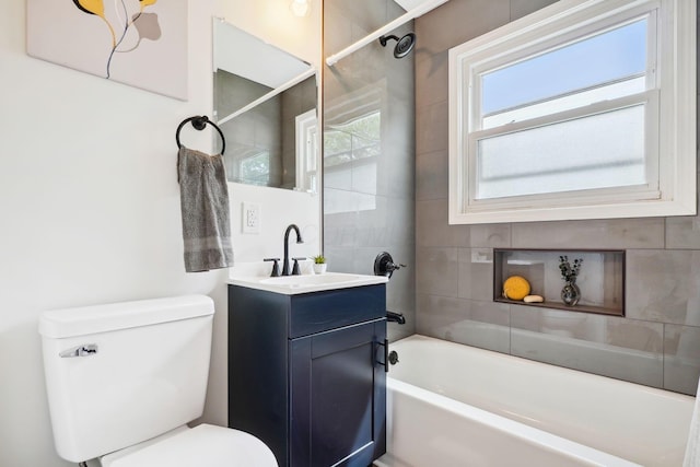 3476 Beulah Rd, Columbus, OH 43224 - full bathroom with toilet, shower / bathtub combination, and vanity