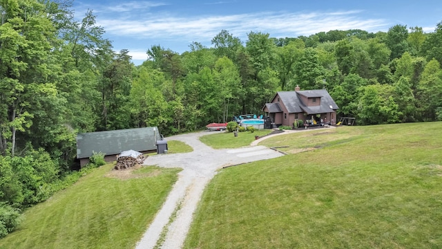6334 Hansley Rd SE, Sugar Grove, OH 43155 - view from above of property featuring a heavily wooded area