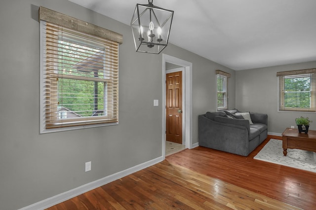 6334 Hansley Rd SE, Sugar Grove, OH 43155 - living room featuring wood-type flooring, plenty of natural light, and baseboards