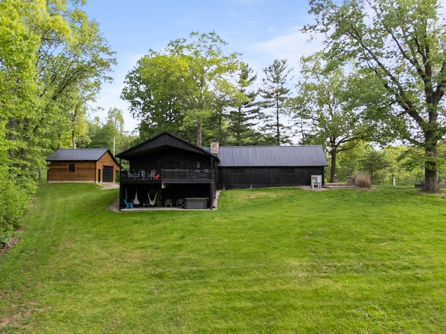 18156 Thompson Ridge Rd, Laurelville, OH 43135 - view of grassy yard with an outbuilding