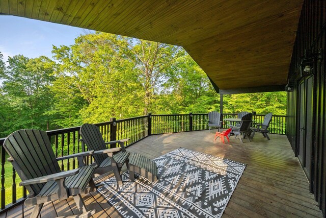 18156 Thompson Ridge Rd, Laurelville, OH 43135 - view of wooden terrace