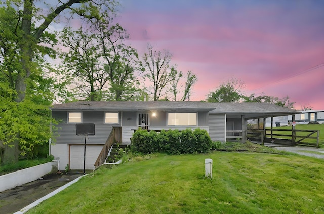 2433 Nedra St, Grove City, OH 43123 - ranch-style home with an attached garage, driveway, and a front yard