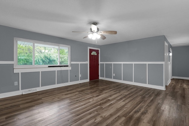 2433 Nedra St, Grove City, OH 43123 - unfurnished living room featuring ceiling fan and wood finished floors