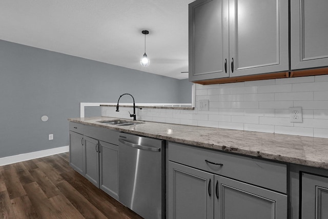 2433 Nedra St, Grove City, OH 43123 - kitchen featuring dishwasher and gray cabinets