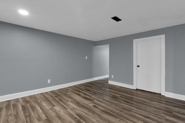 2433 Nedra St, Grove City, OH 43123 - empty room with dark wood-style floors and recessed lighting