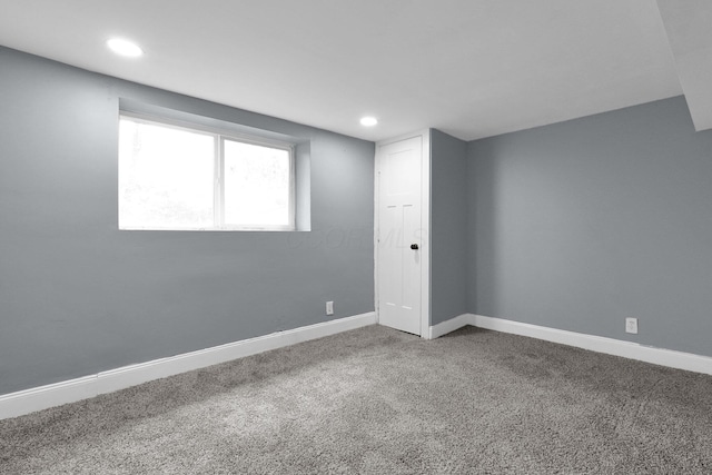 2433 Nedra St, Grove City, OH 43123 - carpeted spare room featuring baseboards and recessed lighting