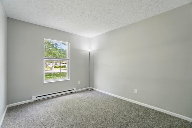 135 N Creekview Ct, Baltimore, OH 43105 - carpeted empty room featuring baseboard heating, baseboards, and a textured ceiling