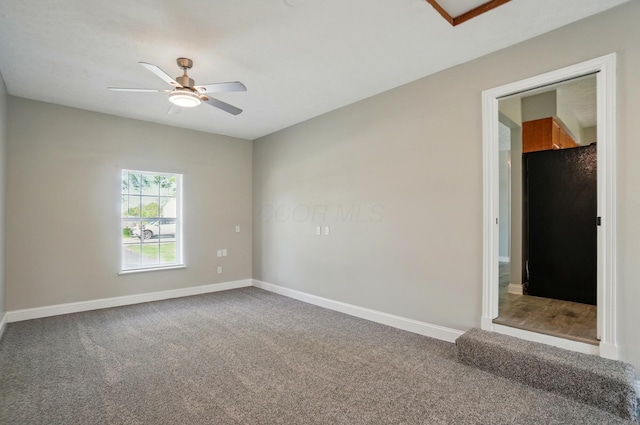 135 N Creekview Ct, Baltimore, OH 43105 - spare room with a ceiling fan, carpet flooring, and baseboards