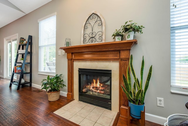 247 Trail E, Pataskala, OH 43062 - detailed view of wood finished floors and a glass covered fireplace