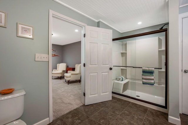 247 Trail E, Pataskala, OH 43062 - bathroom featuring a shower stall and tile patterned floors