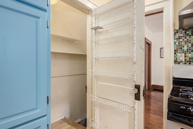 view of storage area