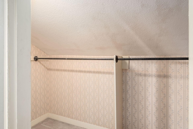 walk in closet with carpet