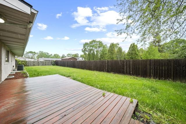deck with central AC