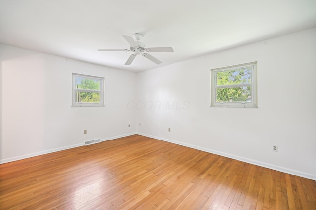 500 Cherrington Ct, Westerville, OH 43081 - spare room with light wood finished floors, baseboards, and a ceiling fan