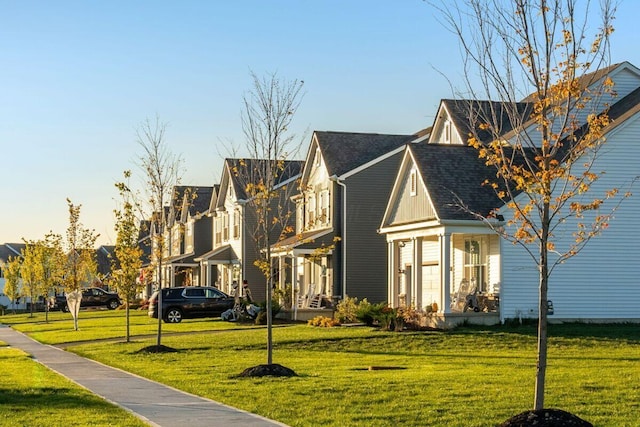 view of community with a lawn