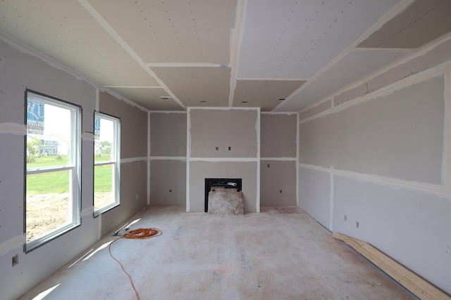 5574 Comet View Way, Powell, OH 43065 - unfurnished living room with a fireplace