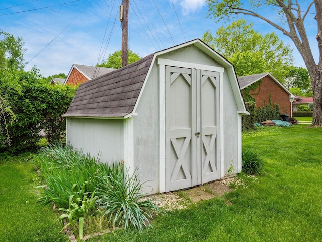 view of shed
