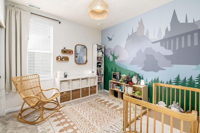 carpeted bedroom with baseboards