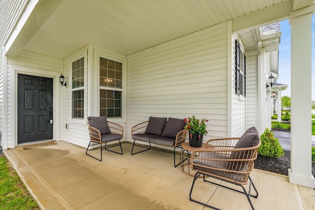 view of patio with outdoor lounge area