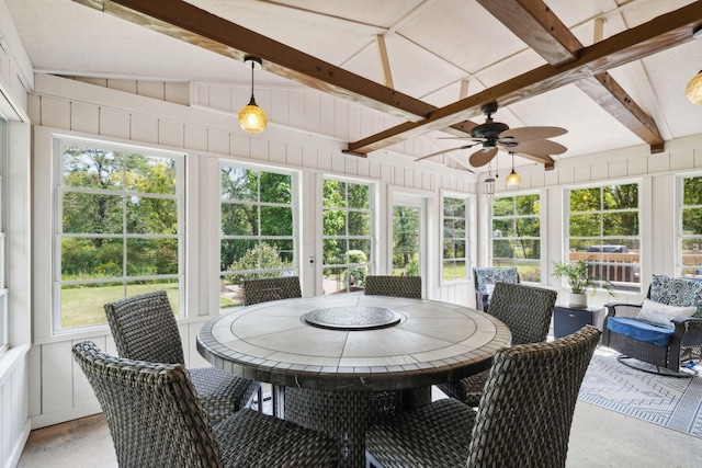 10842 Johnstown Rd, New Albany, OH 43054 - sunroom / solarium with ceiling fan and healthy amount of natural light