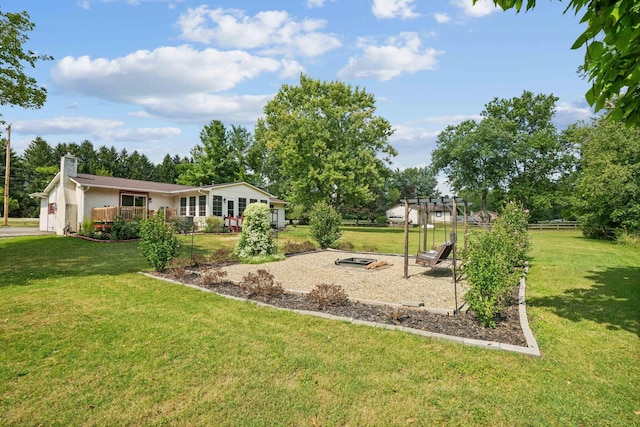 10842 Johnstown Rd, New Albany, OH 43054 - view of grassy yard featuring an attached garage