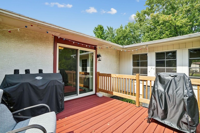 10842 Johnstown Rd, New Albany, OH 43054 - wooden terrace with french doors and area for grilling