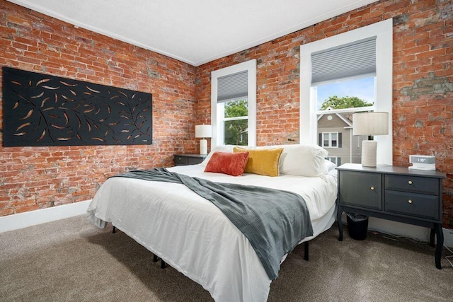 453-455 S 22nd St, Columbus, OH 43205 - bedroom featuring carpet flooring and brick wall