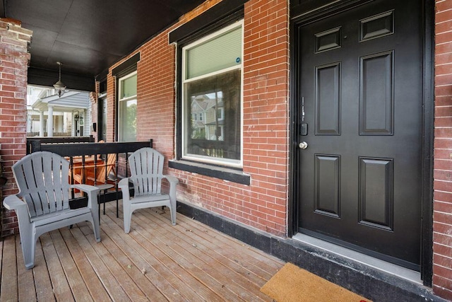 453-455 S 22nd St, Columbus, OH 43205 - entrance to property with a porch and brick siding