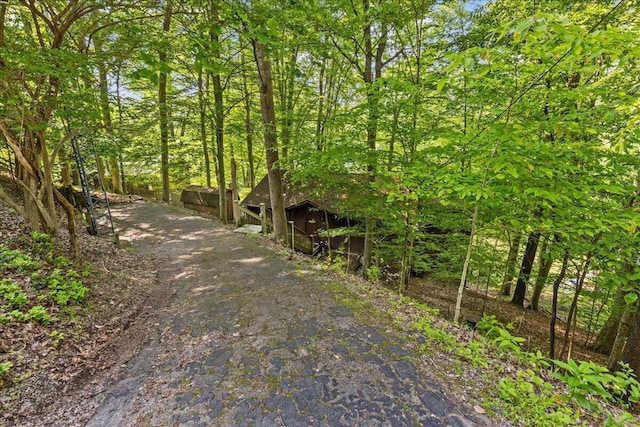 512 Natchez Ln, Sugar Grove, OH 43155 - view of street with a forest view