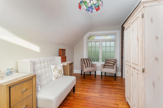 404 Rawling St, Washington Court House, OH 43160 - living area featuring light wood-style flooring, lofted ceiling, and baseboards