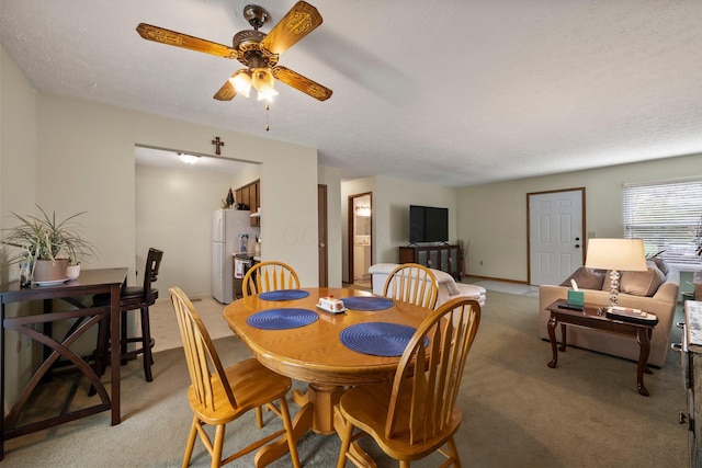 2512 Gantz Rd, Grove City, OH 43123 - dining space featuring ceiling fan and light colored carpet