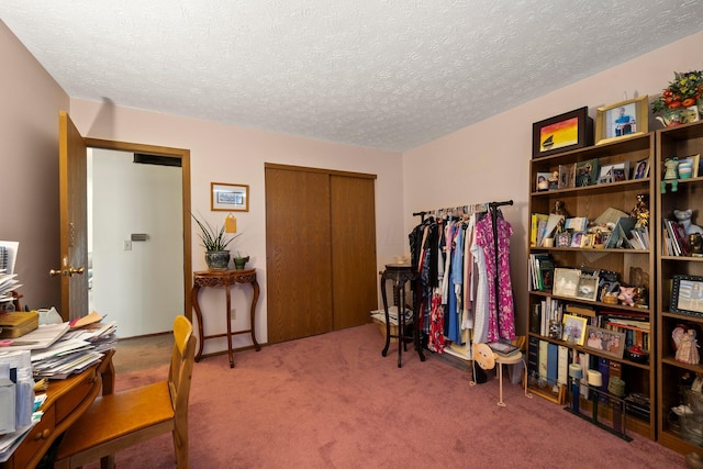 2512 Gantz Rd, Grove City, OH 43123 - home office with carpet and a textured ceiling