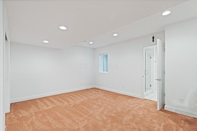3084 Asbury Dr, Columbus, OH 43221 - empty room featuring light colored carpet, recessed lighting, and baseboards