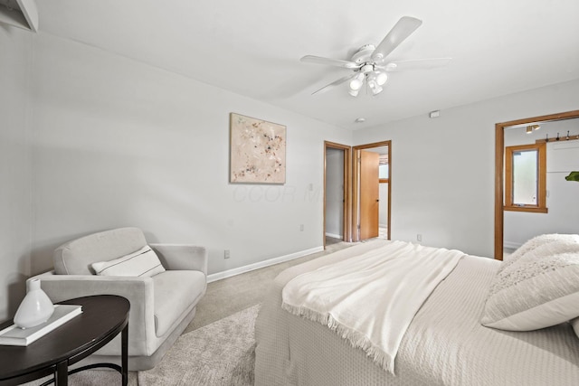 2249 E Broad St, Columbus, OH 43209 - bedroom with carpet floors, baseboards, and ceiling fan