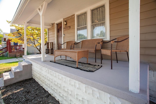 view of patio / terrace featuring a porch